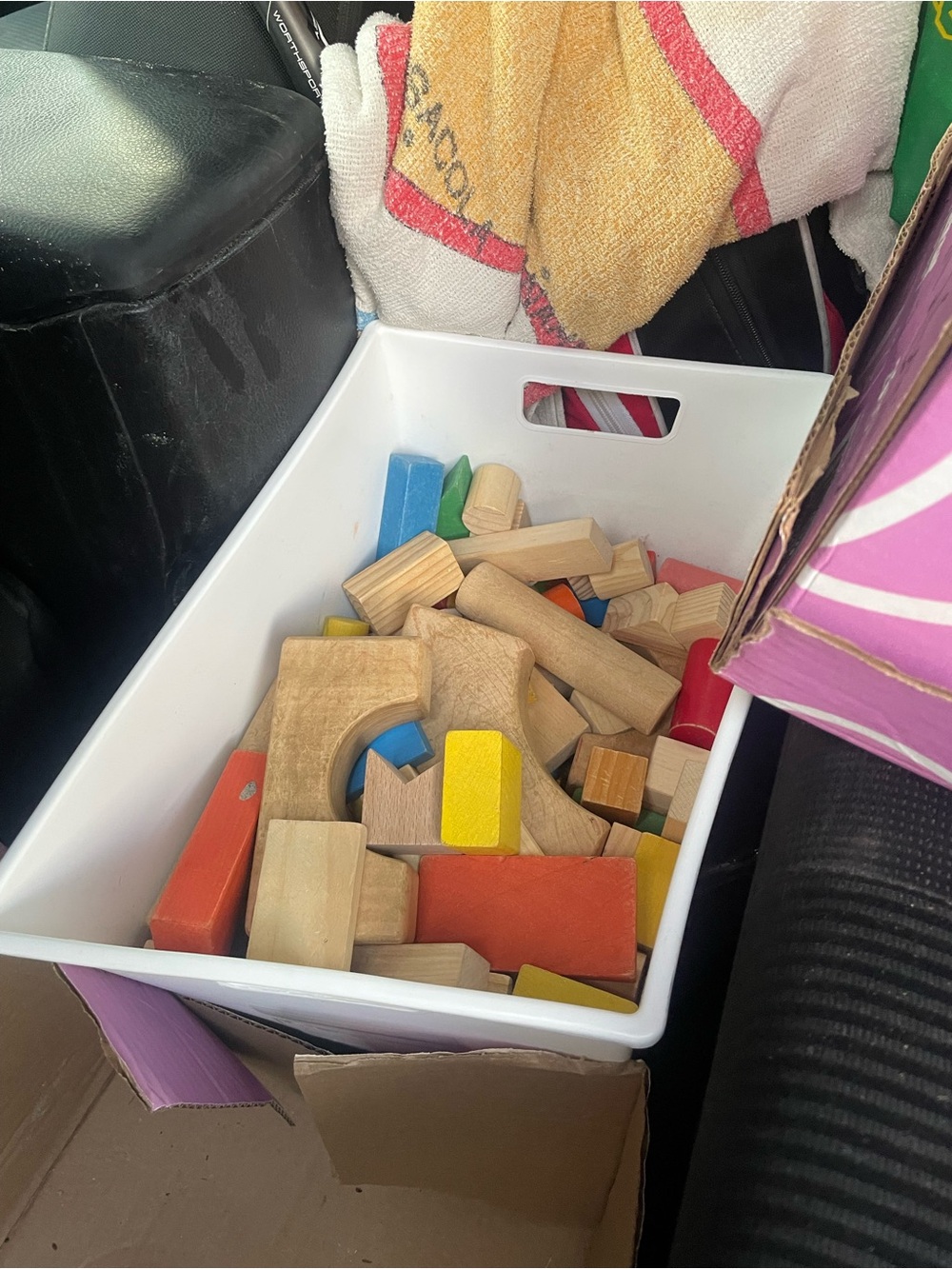 Classic Wooden Building Blocks Set - Multicolor